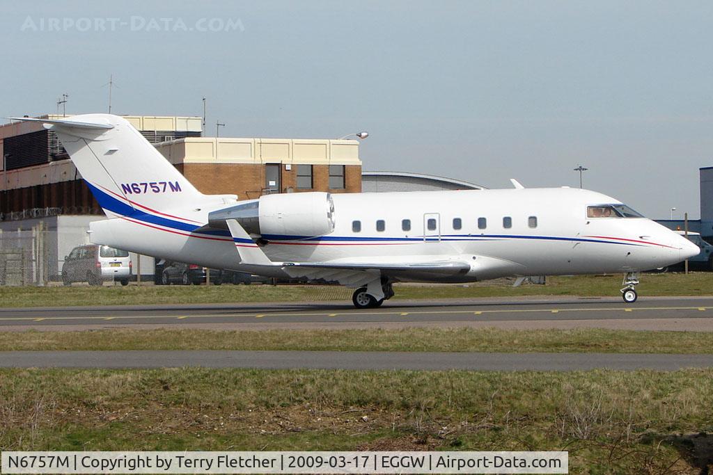 N6757M, 2002 Bombardier Challenger 604 (CL-600-2B16) C/N 5545, CL604 Challenger at Luton