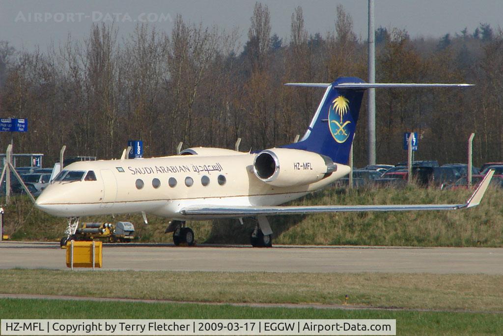 HZ-MFL, 1990 Gulfstream Aerospace Gulfstream IV C/N 1128, Saudi Gulf IV at Luton