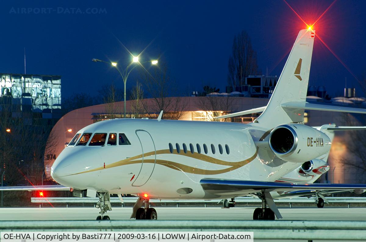 OE-HVA, 2004 Dassault Falcon 2000 C/N 217, Comtel Air Dassault Falcon 2000 (OE-HVA) at General Aviation Center, Vienna.