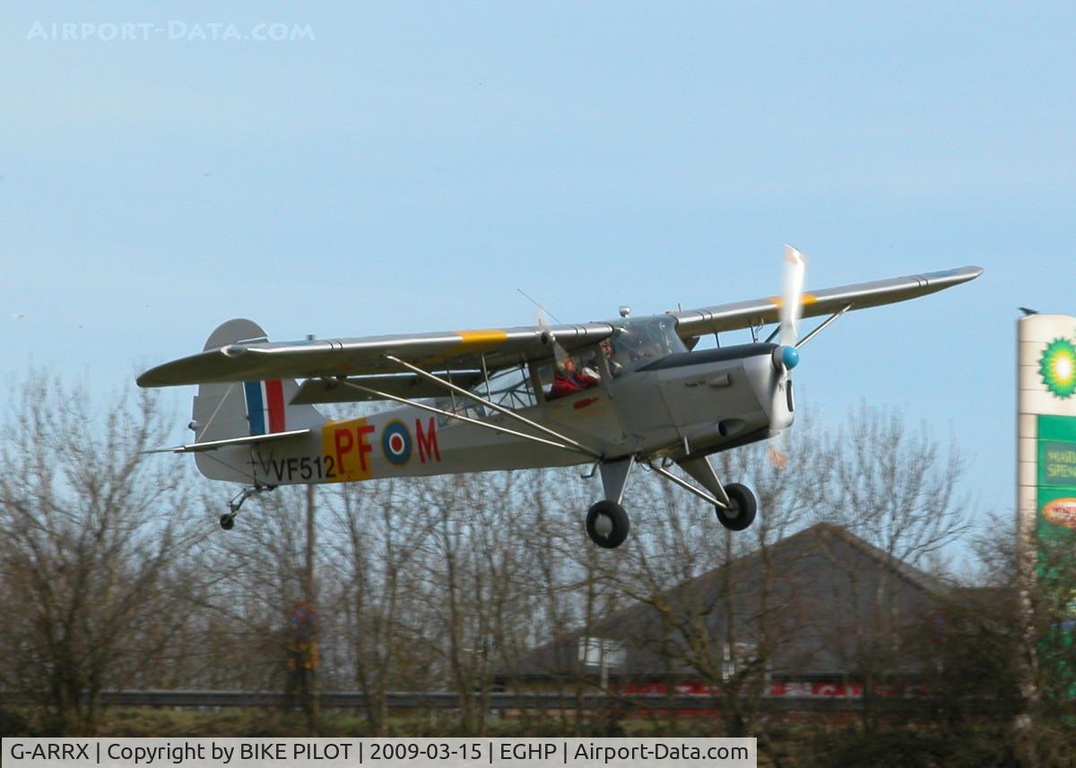 G-ARRX, 1946 Auster 6A Tugmaster C/N 2281, RETURNING FROM A TRIP TO TURWESTON