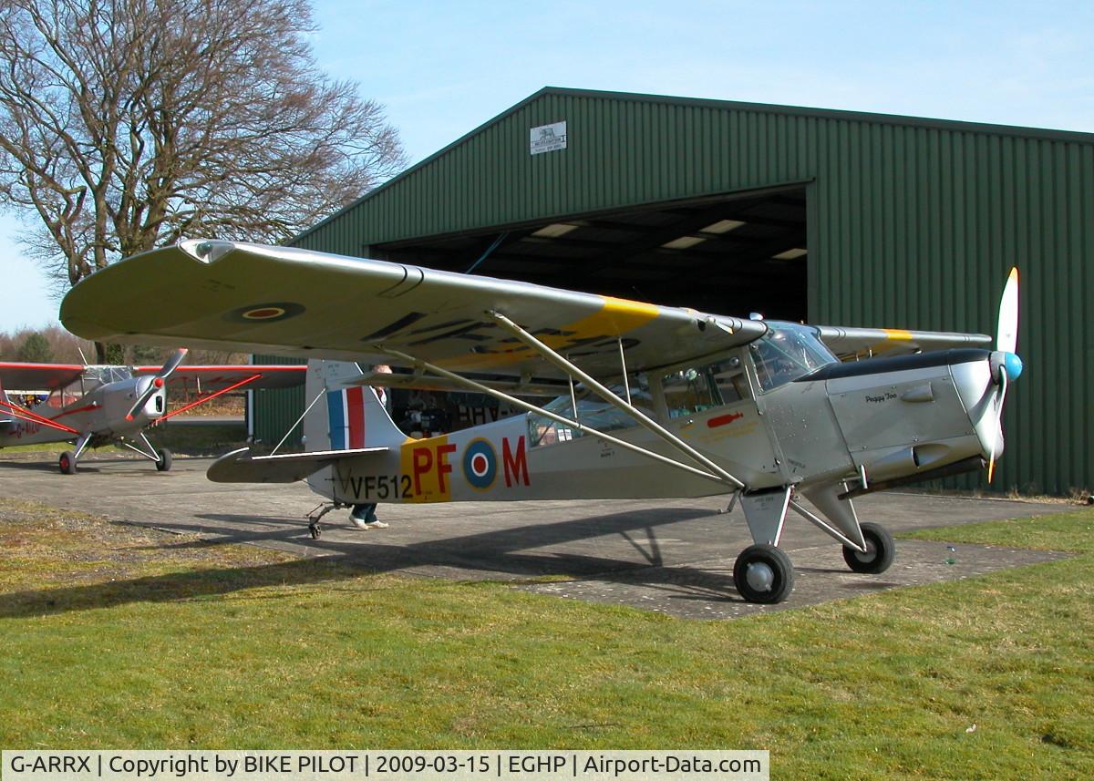 G-ARRX, 1946 Auster 6A Tugmaster C/N 2281, 'PEGGY TOO' BEING PRE-FLIGHTED BEFORE DEPARTING FOR TURWESTON