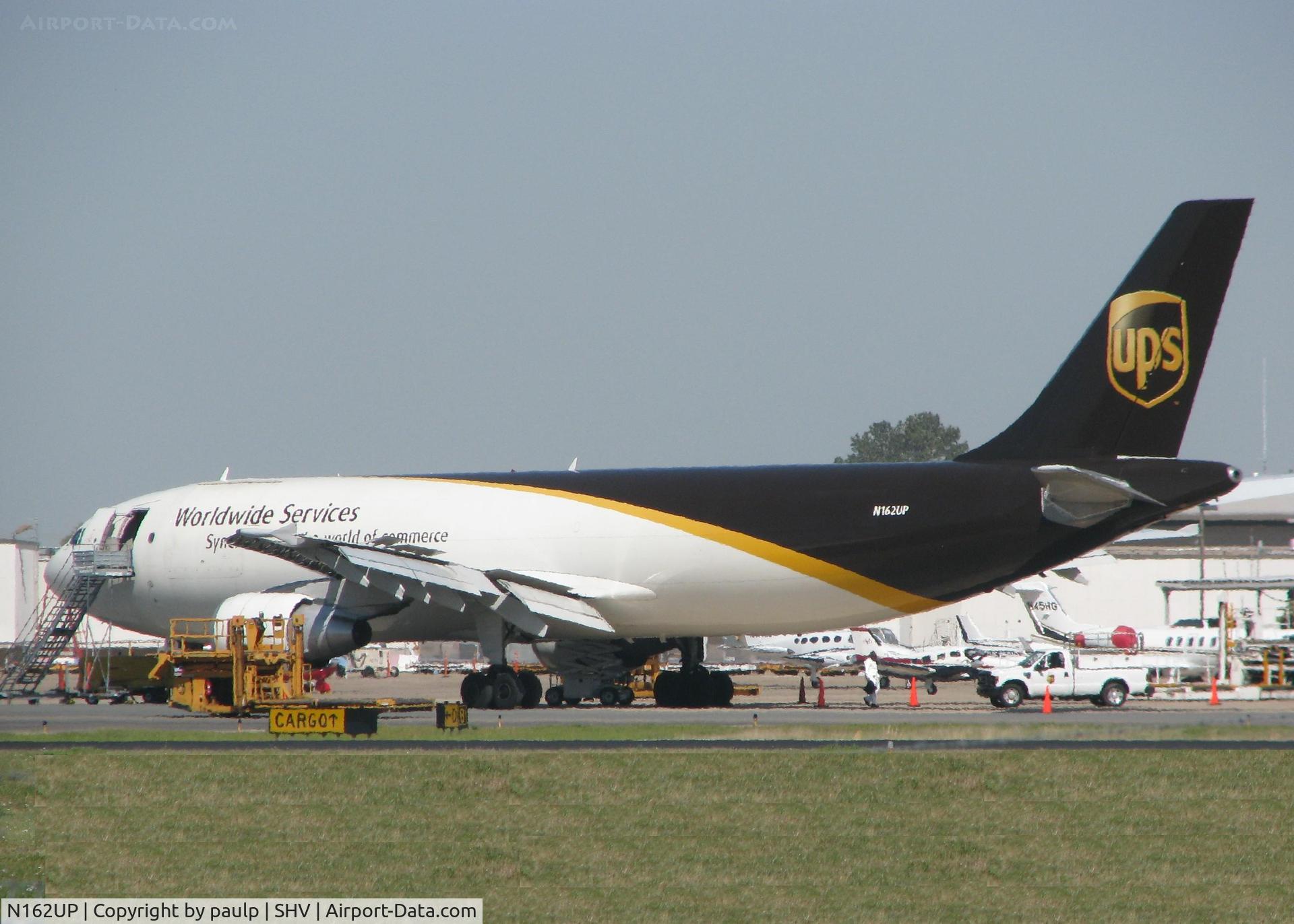 N162UP, 2005 Airbus A300F4-622R C/N 0851, Parked on the cargo ramp at the Shreveport Regional airport.