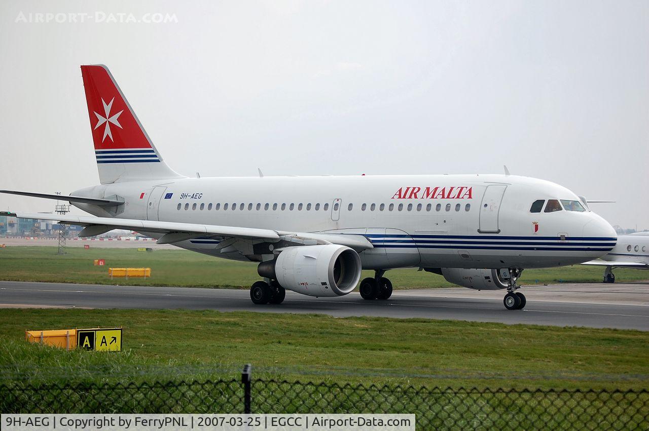 9H-AEG, 2003 Airbus A319-112 C/N 2113, Taxiing for take-off at MAN