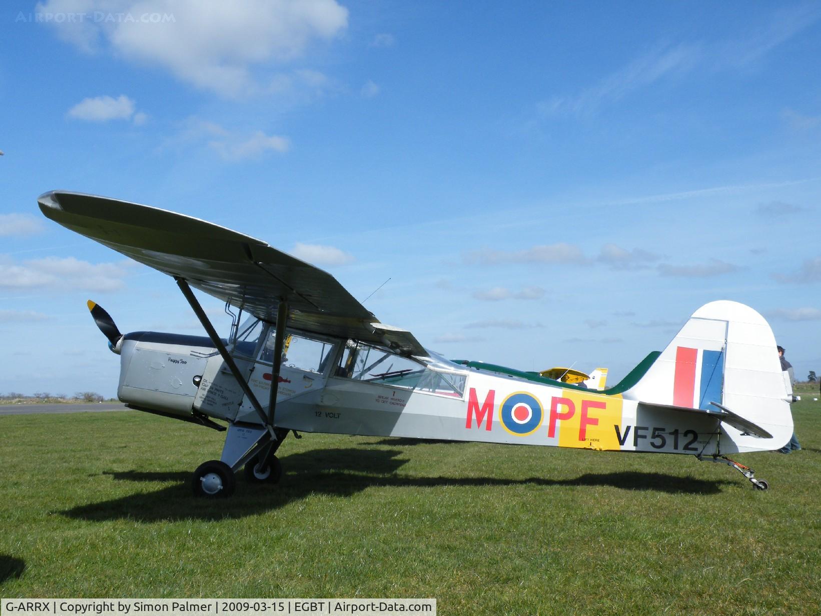 G-ARRX, 1946 Auster 6A Tugmaster C/N 2281, Auster 6A in military markings at Turweston