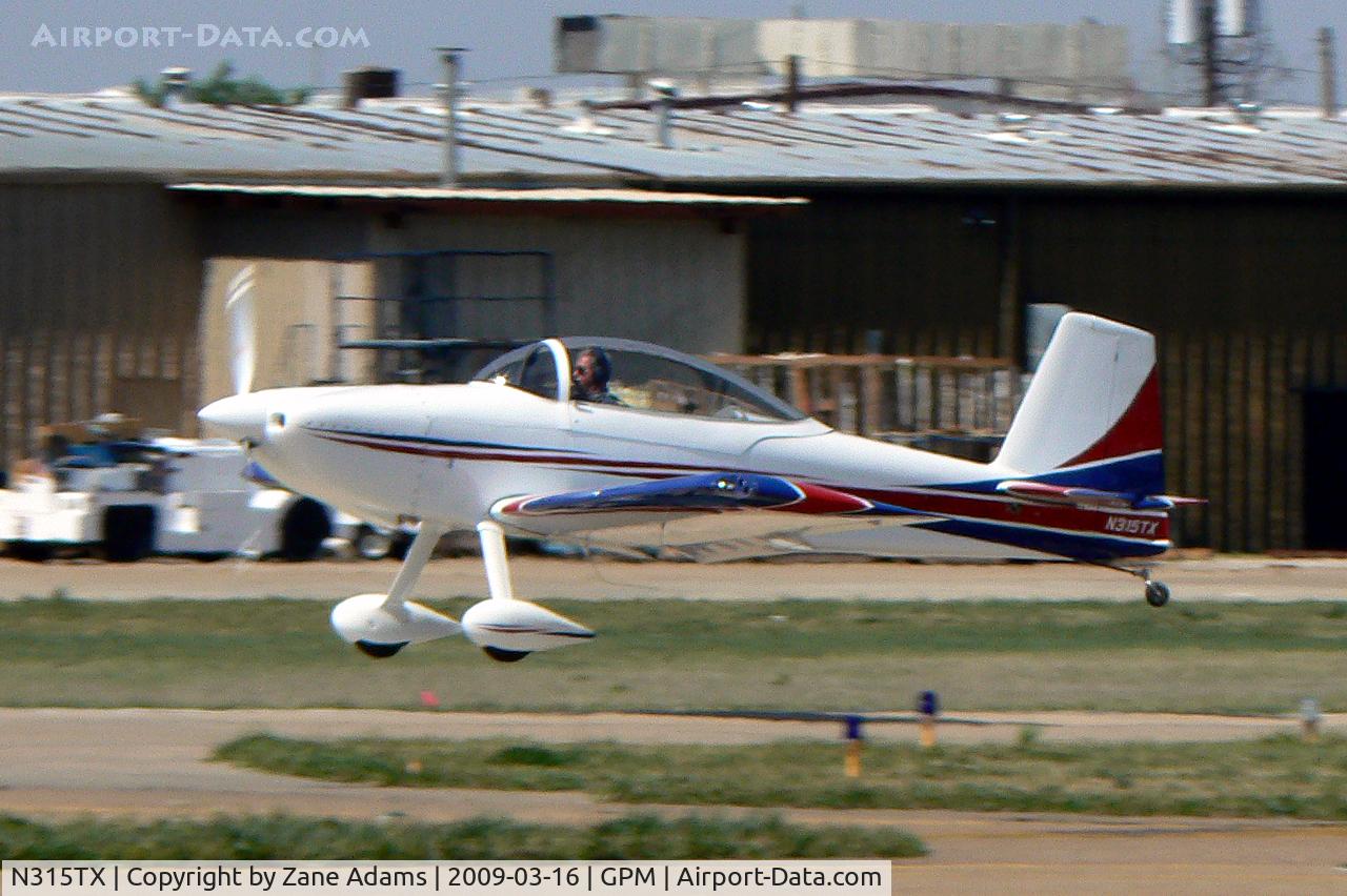 N315TX, 2008 Van's RV-8 C/N 82517, At Grand Prairie Municipal