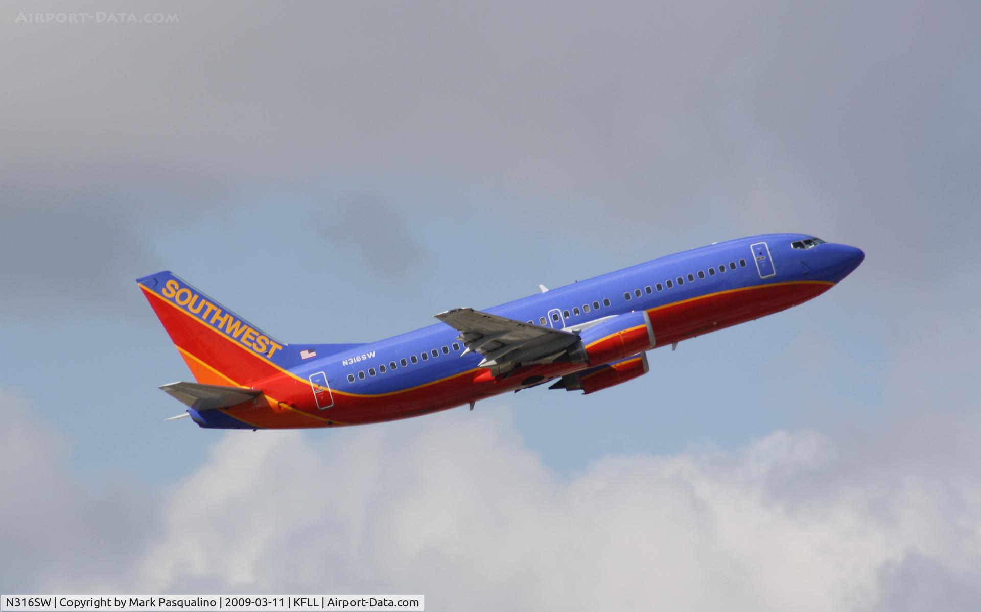 N316SW, 1986 Boeing 737-3H4 C/N 23338, Boeing 737-300