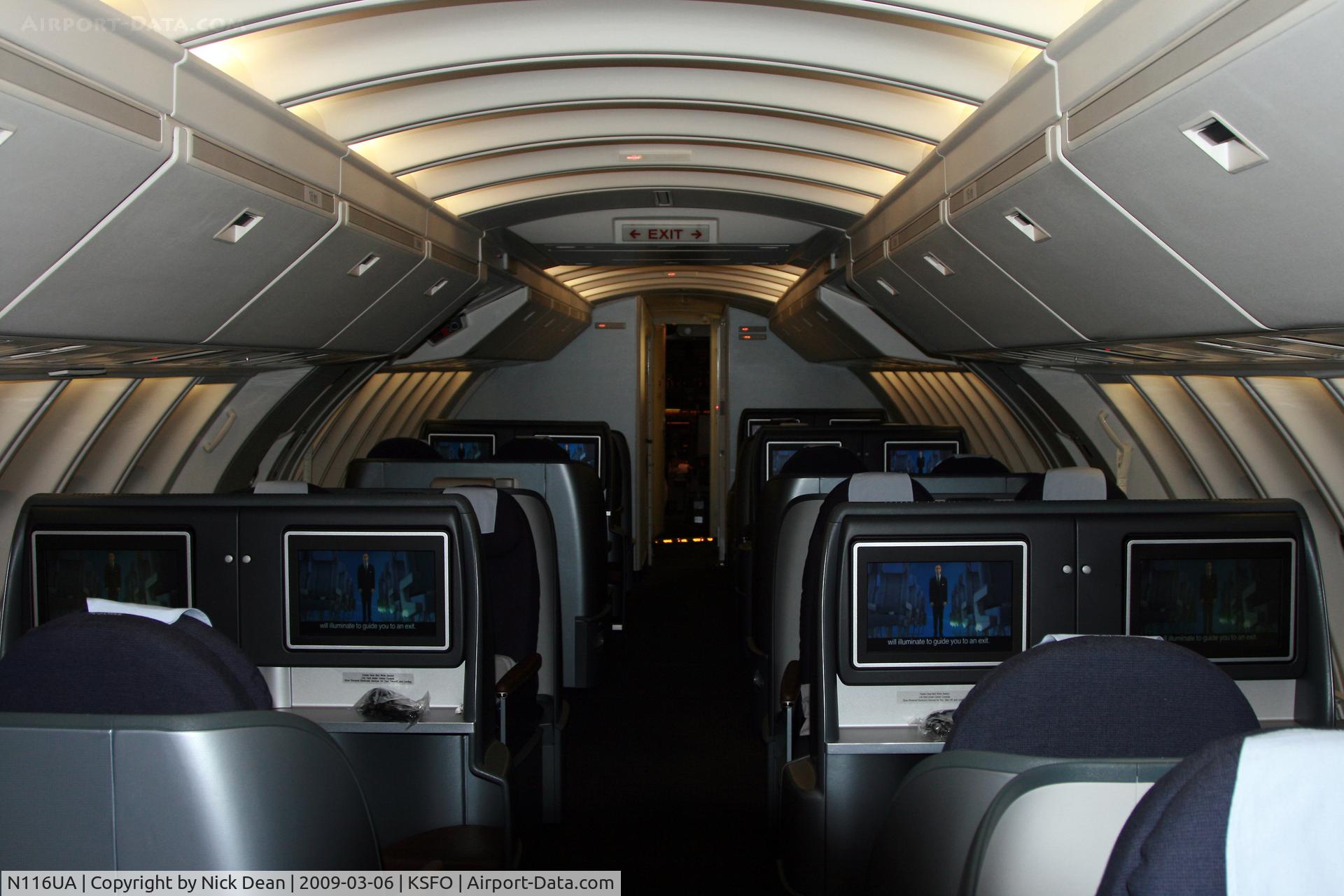 N116UA, 1998 Boeing 747-422 C/N 26908, KSFO (New Premium business upper deck lay flat beds SFO-HKG the only way to go!!)