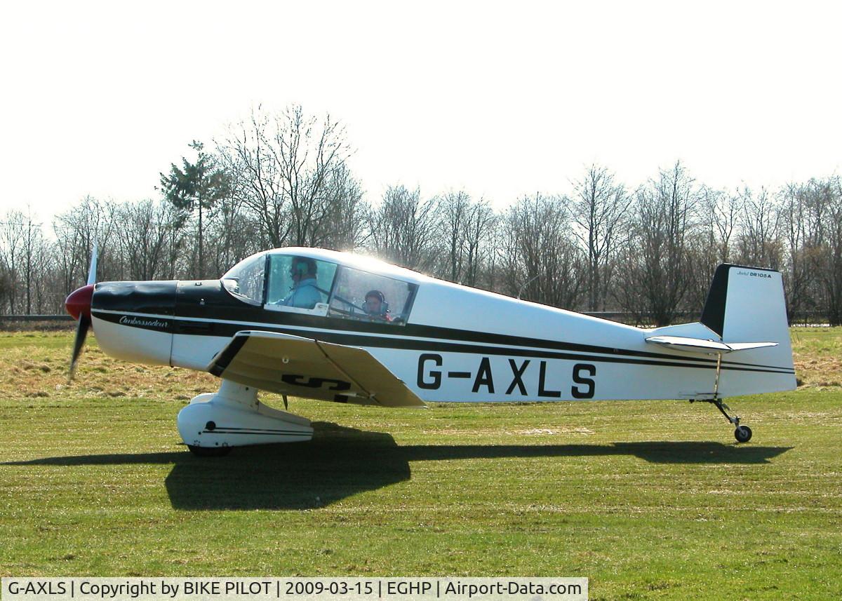 G-AXLS, 1959 Jodel DR-105A Ambassadeur C/N 86, TAXYING IN WITH ONE OF THE YOUNGSTERS IT WAS TAKING UP DURING THE DAY