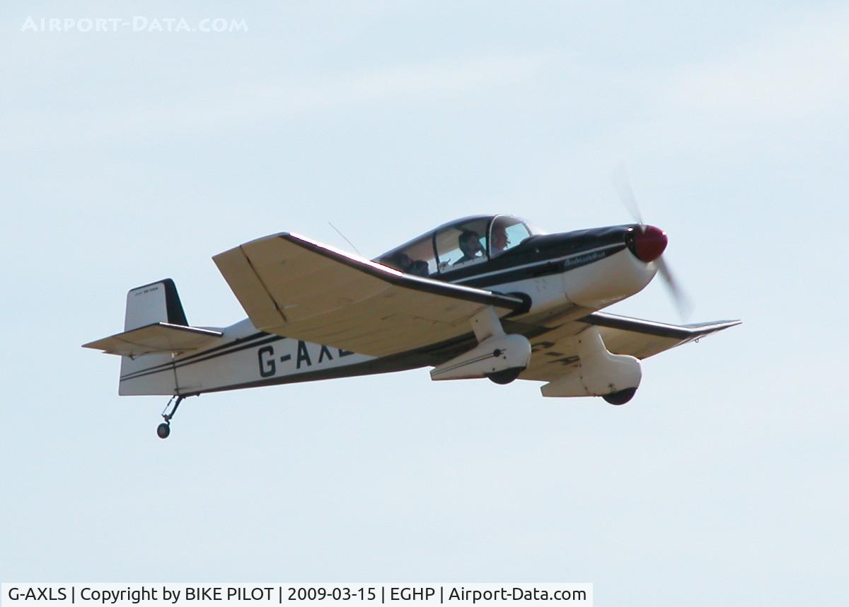 G-AXLS, 1959 Jodel DR-105A Ambassadeur C/N 86, CLIMBING OUT FROM RWY 26