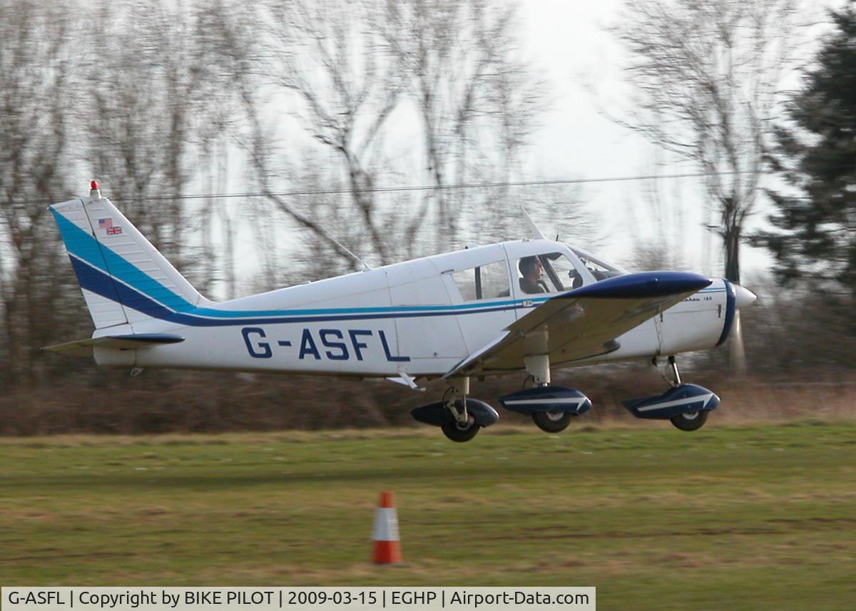 G-ASFL, 1963 Piper PA-28-180 Cherokee C/N 28-1170, JUST OFF FROM RWY 26