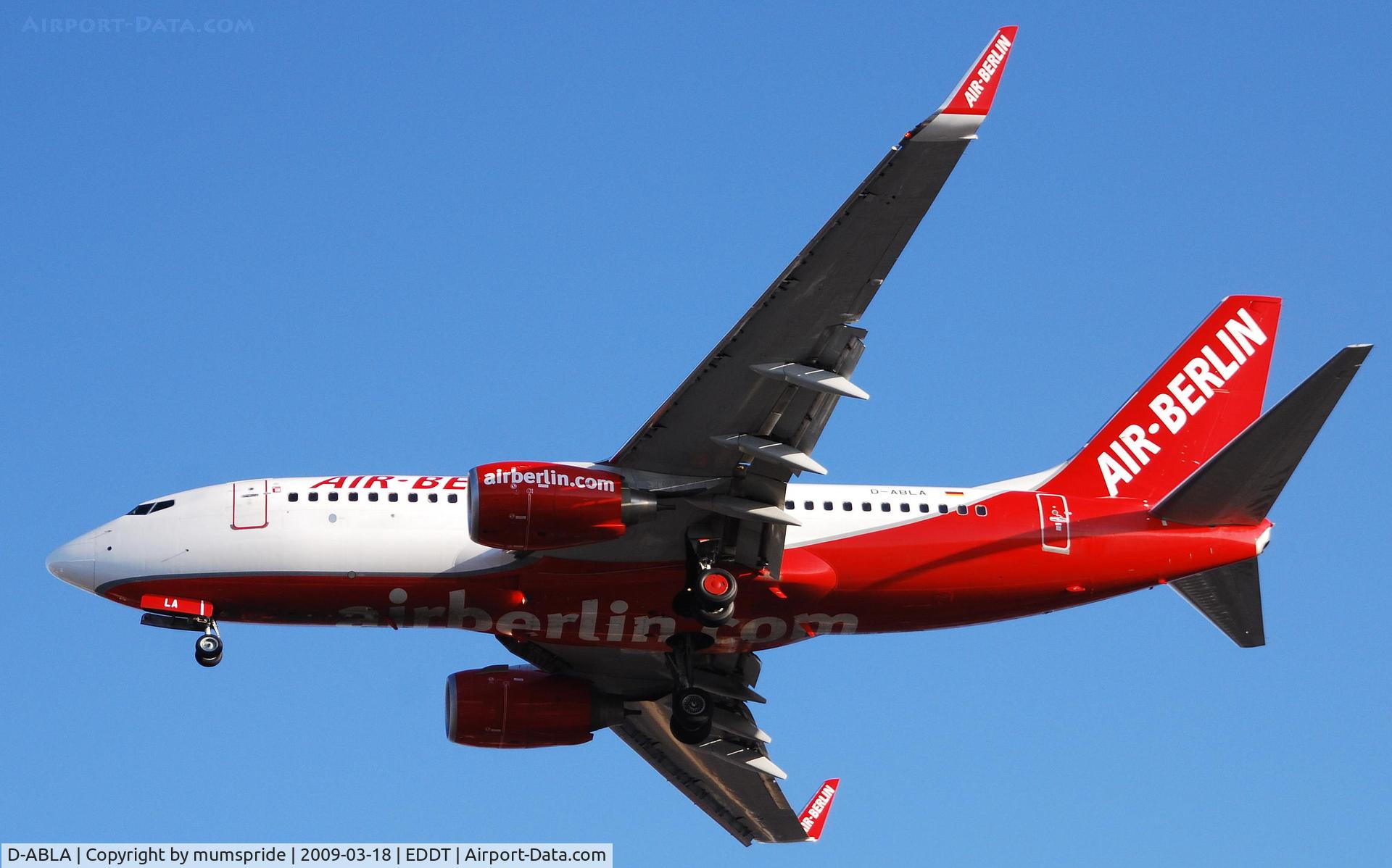D-ABLA, 2007 Boeing 737-76J C/N 36114, Air Berlin´s 