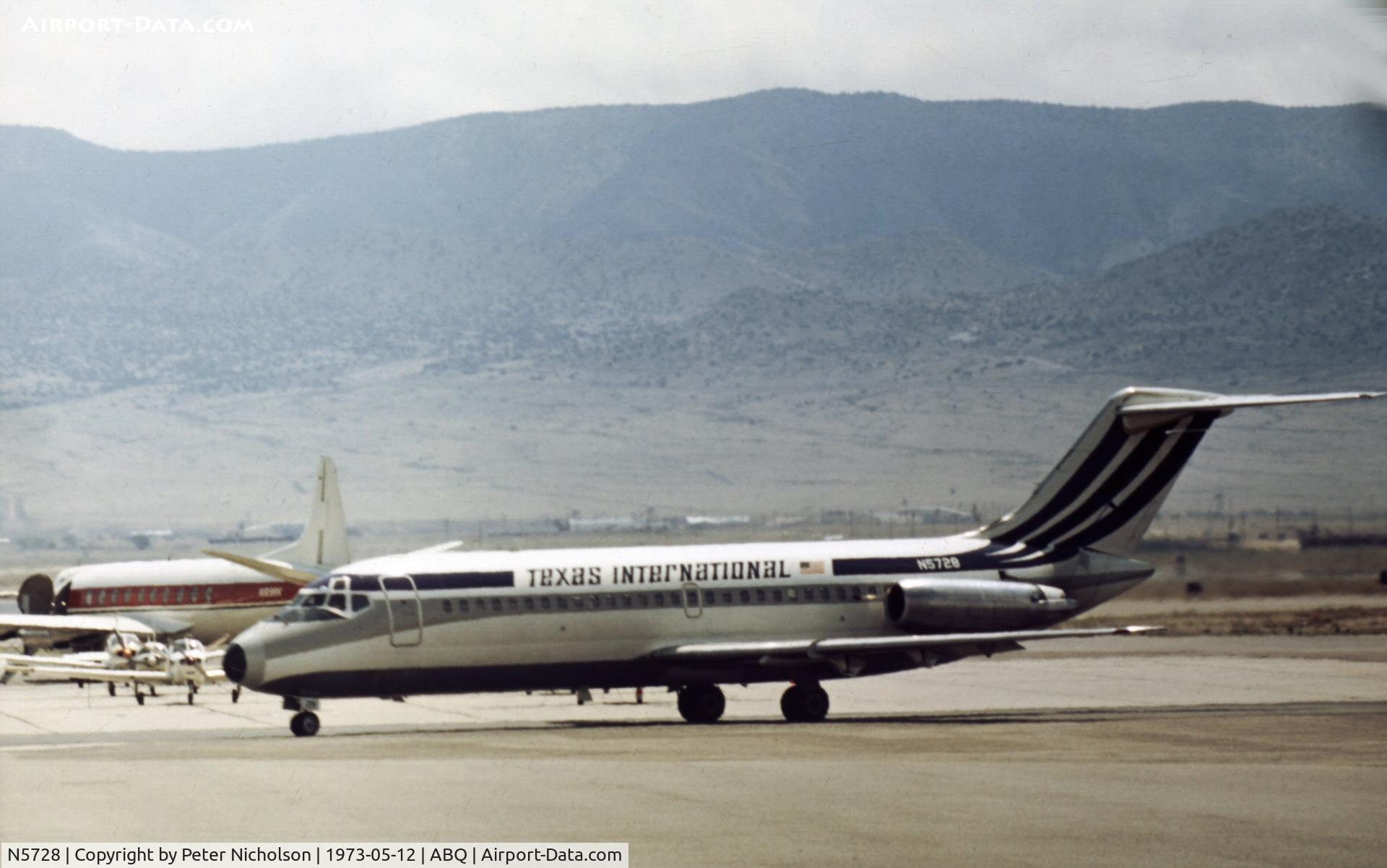 N5728, 1966 Douglas DC-9-14 C/N 45727, With Texas International Airlines as 