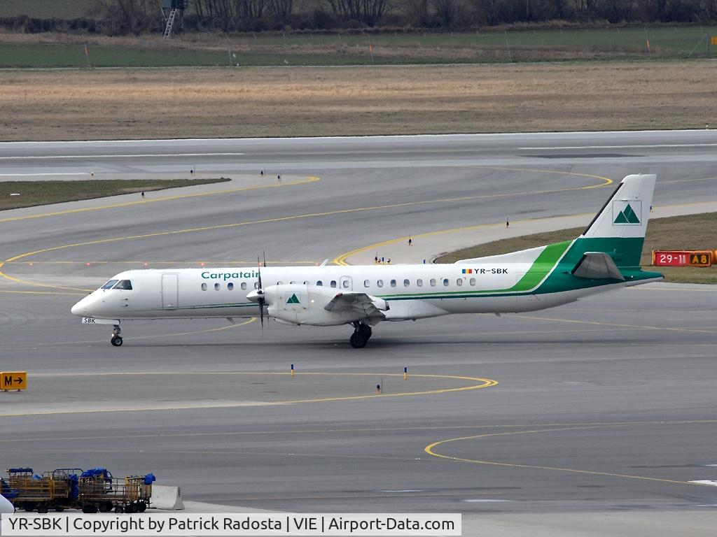 YR-SBK, 1996 Saab 2000 C/N 2000-033, Carpatair operates flights between Temeschburg and Vienna