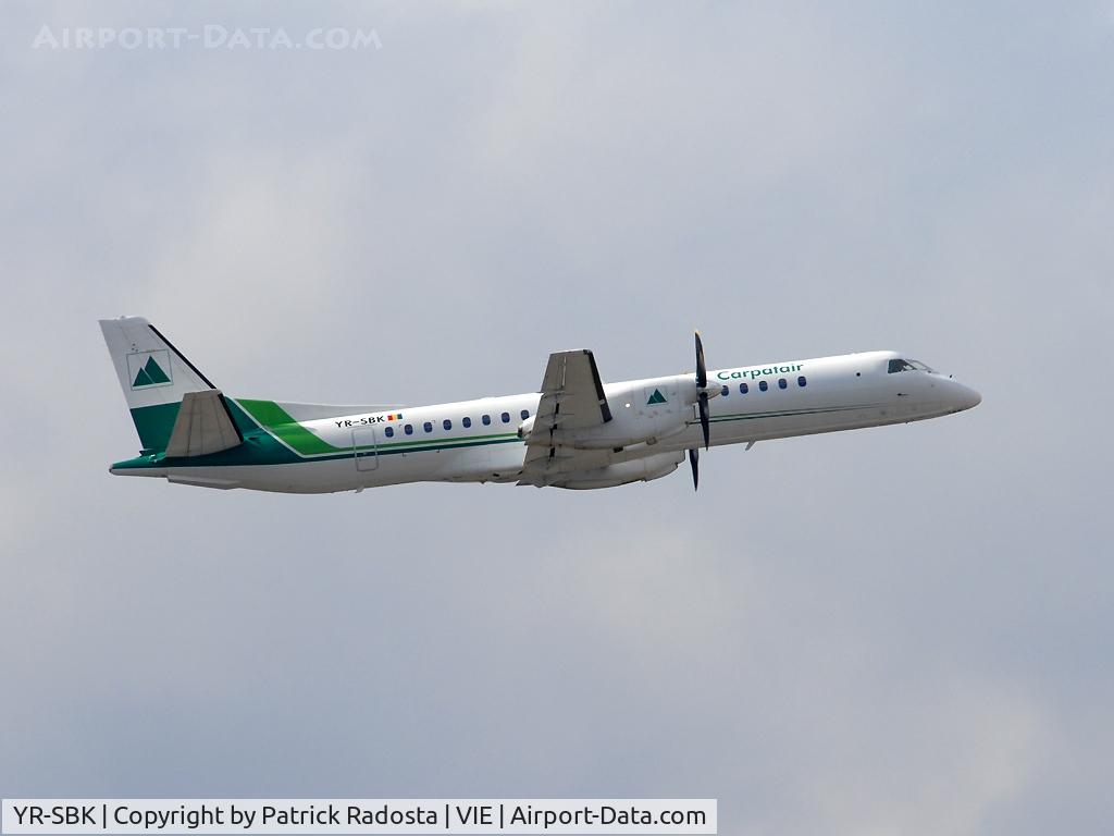 YR-SBK, 1996 Saab 2000 C/N 2000-033, Taking off from RWY 29 in VIE bound for TSR