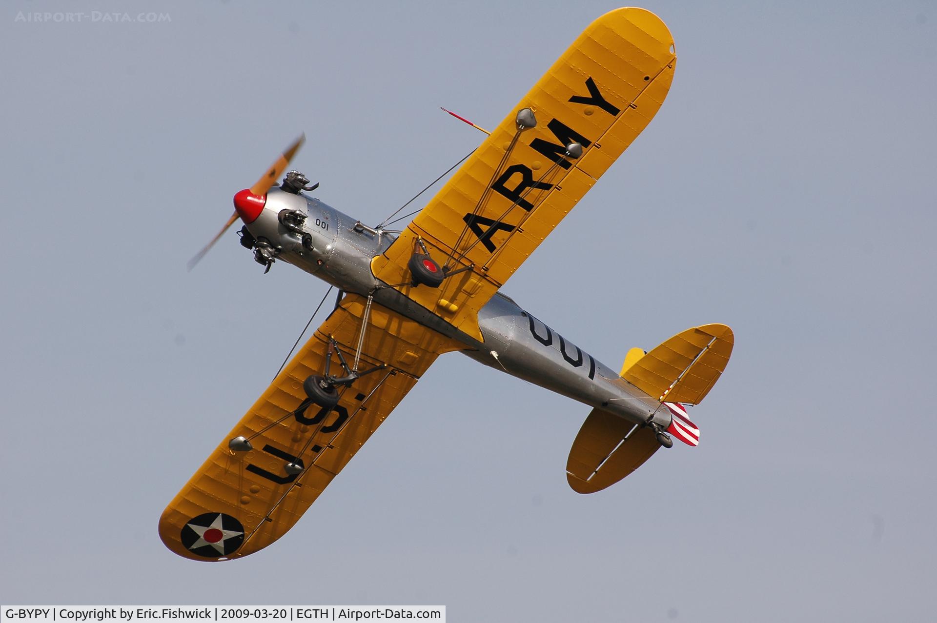 G-BYPY, 1941 Ryan PT-22 Recruit (ST3KR) C/N 1001, 4. 001 at Shuttleworth (Old Warden) Aerodrome.