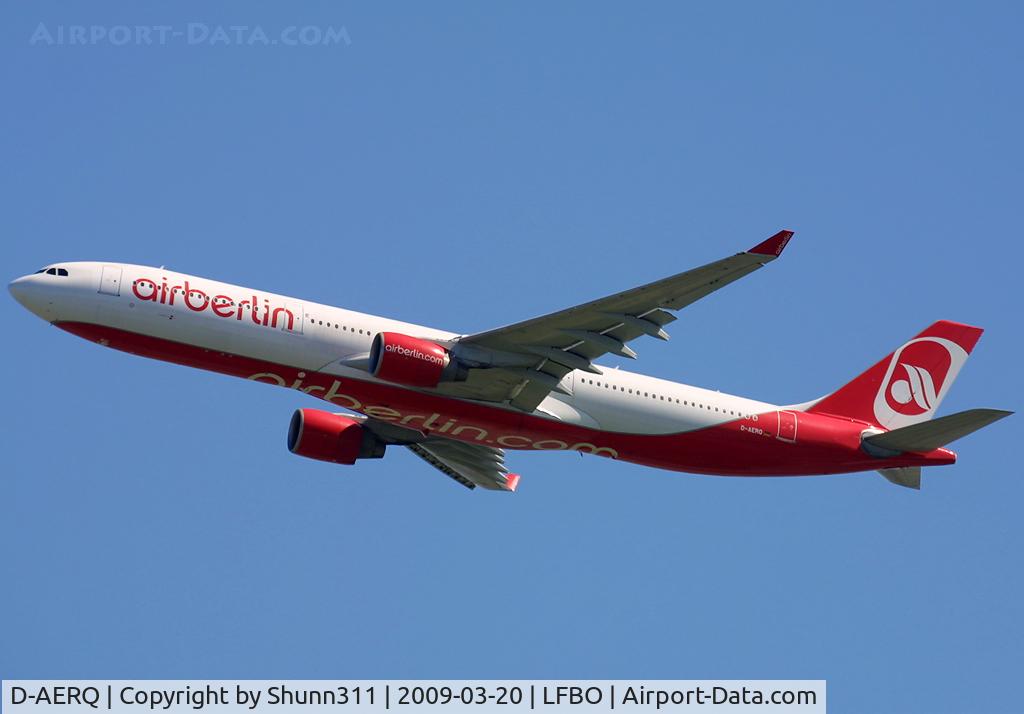 D-AERQ, 1996 Airbus A330-322 C/N 127, Take off rwy 32R after an emergency landing...