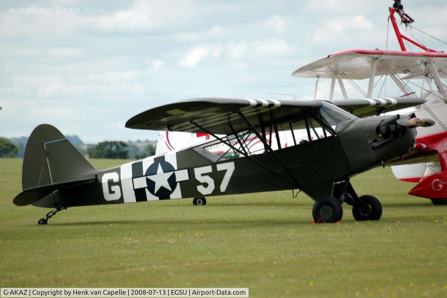 G-AKAZ, 1944 Piper L-4A Grasshopper C/N AN-1, Piper Cub during Flying Legends 2008 at Duxford, UK.