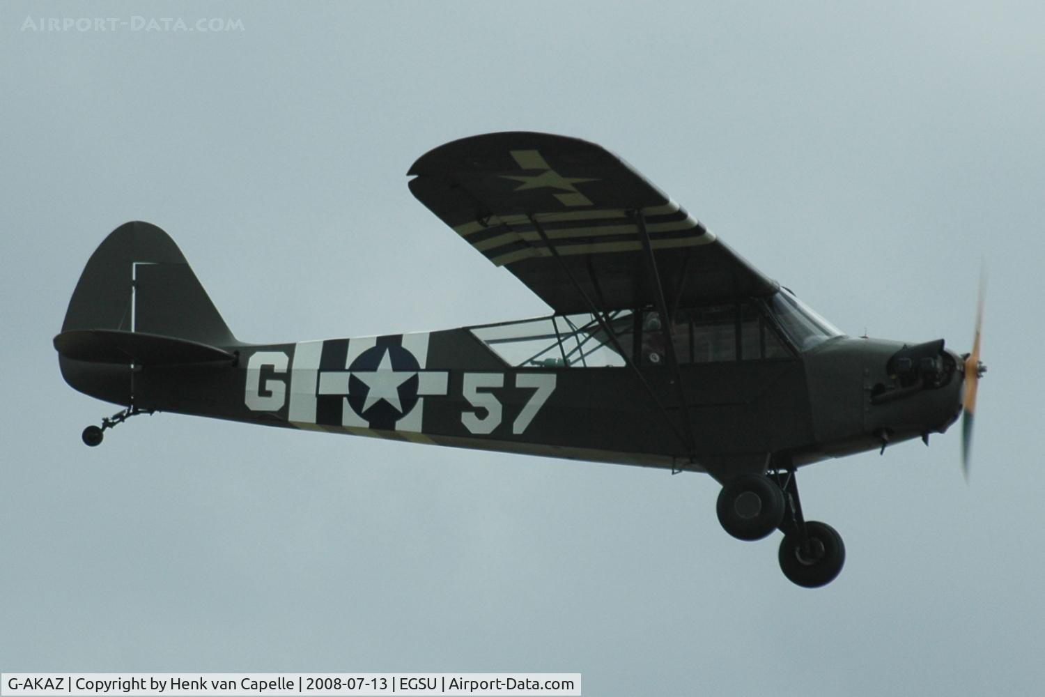 G-AKAZ, 1944 Piper L-4A Grasshopper C/N AN-1, Piper Cub during Flying Legends 2008 at Duxford, UK.