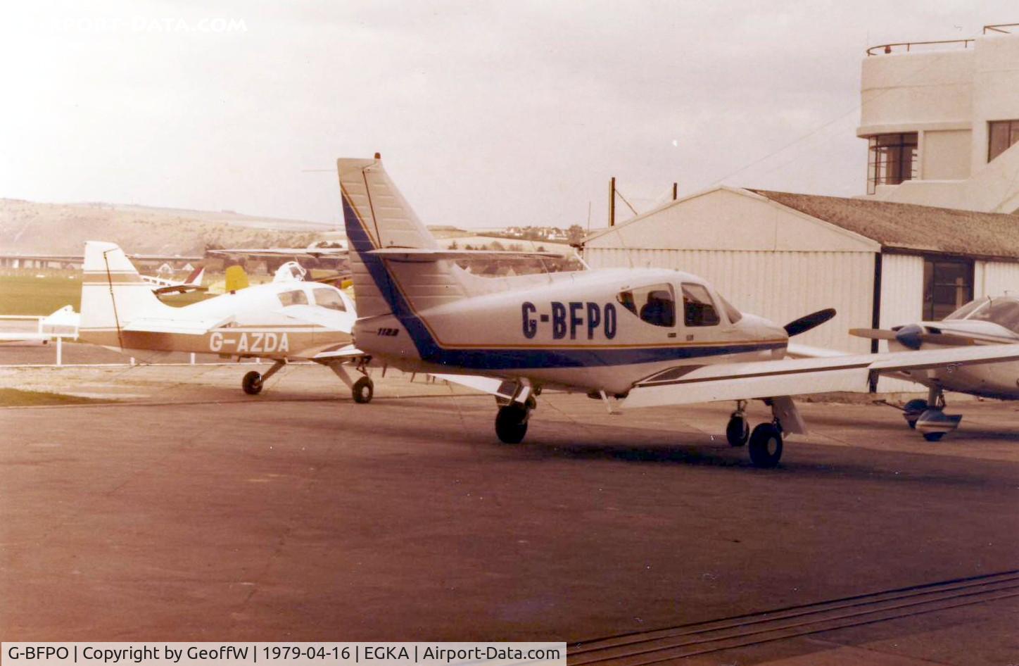 G-BFPO, 1976 Rockwell Commander 112B Hot Shot C/N 530, Rockwell Commander 112B G-BFPO at Shoreham 1979