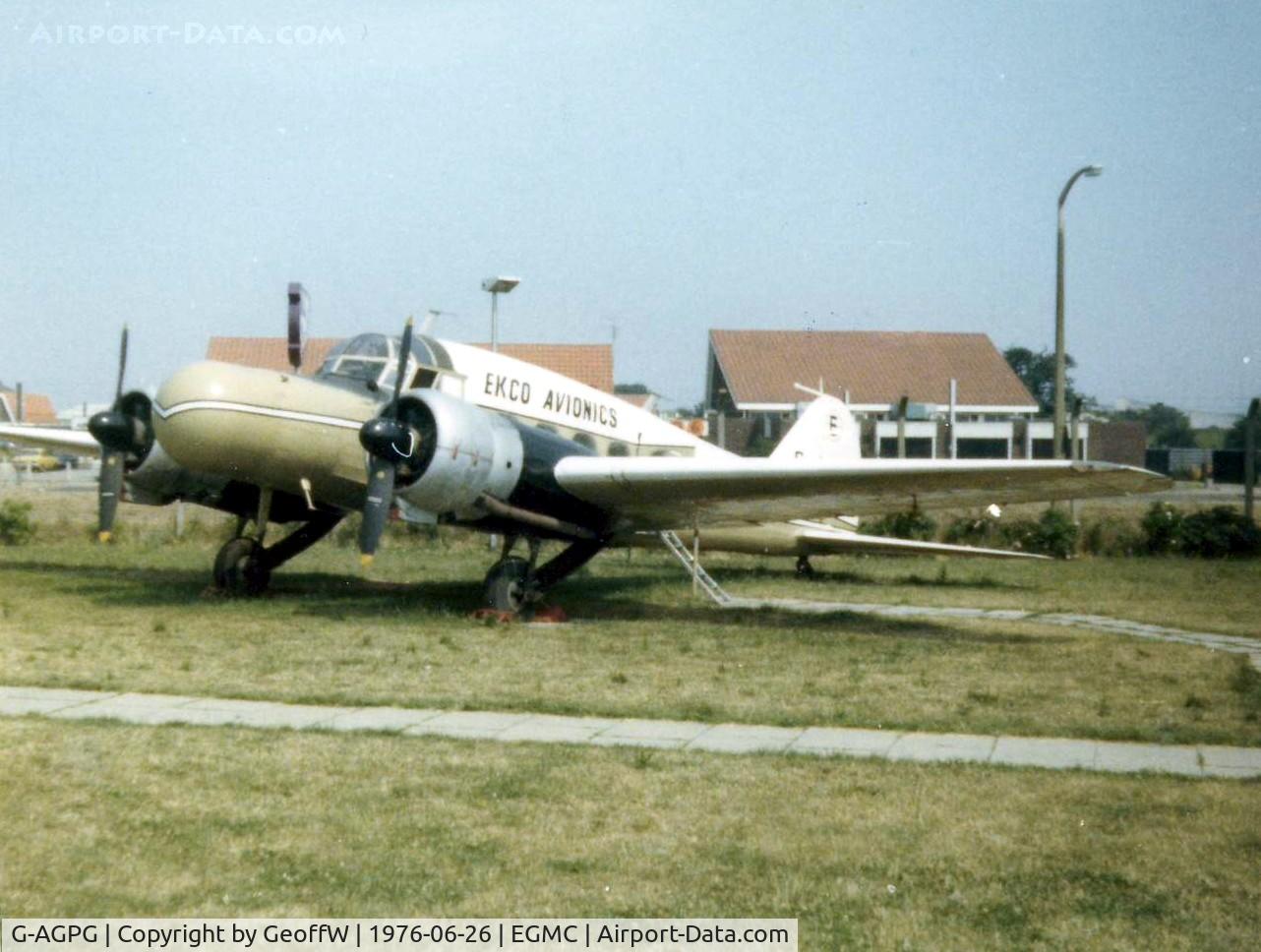 G-AGPG, 1945 Avro 652A Anson C.19 Series 2 C/N 1212, Avro Anson G-AGPG on display at the Historic Aircraft Museum, Southend 1976