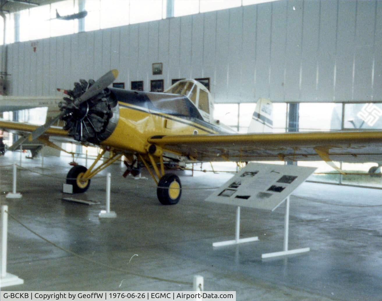 G-BCKB, 1973 Rockwell S-2R Thrush Commander C/N 1819R, Rockwell Commander S-2R G-BCKB on display at the Historic Aircraft Museum, Southend 1976
