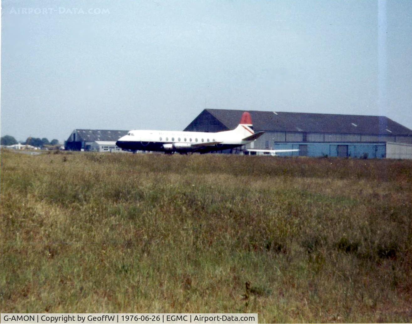 G-AMON, 1953 Vickers Viscount 701 C/N 27, Vickers Viscount G-AMON at Southend 1976