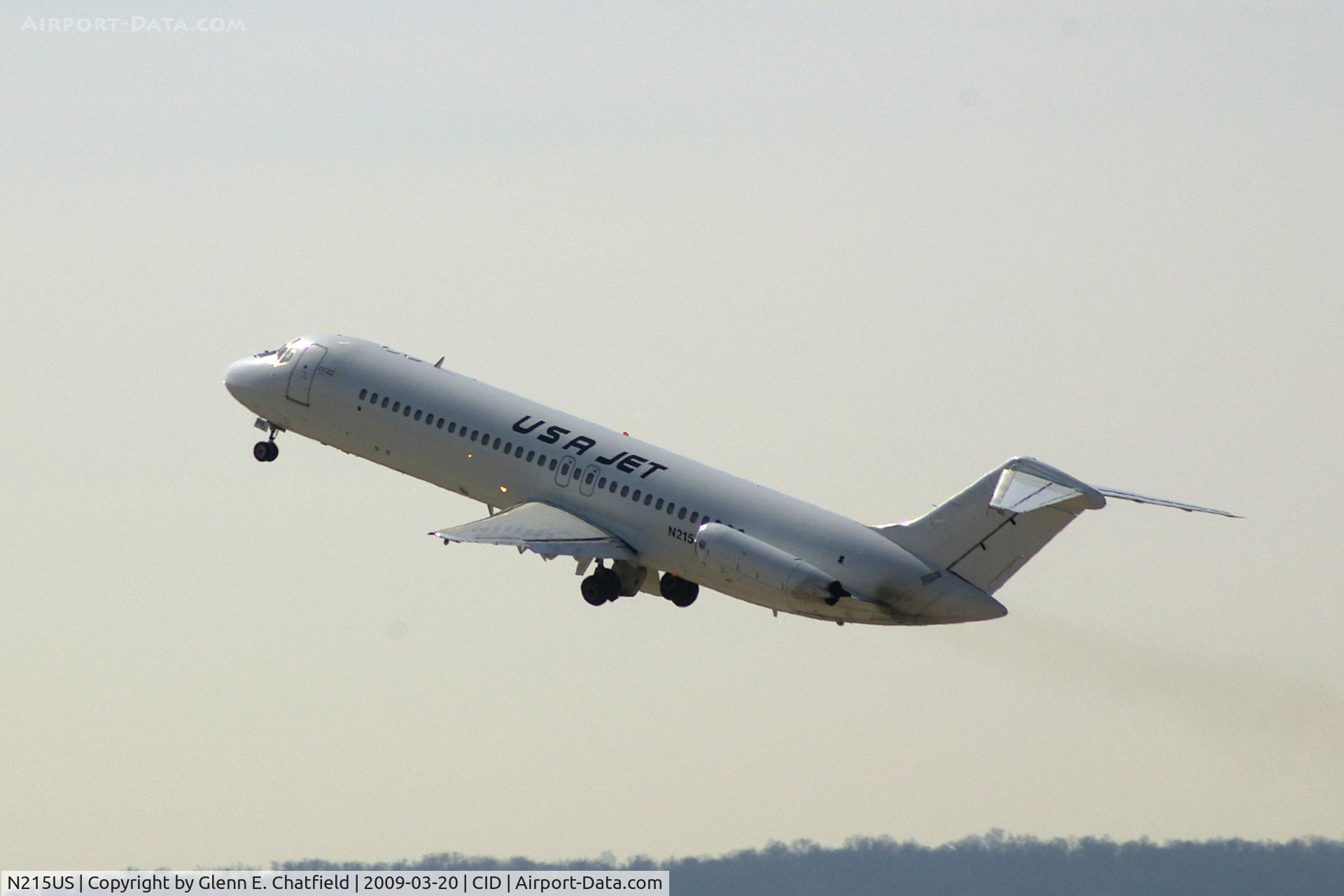 N215US, 1970 Douglas DC-9-32 C/N 47480, Airborne off Runway 13 - gear coming up