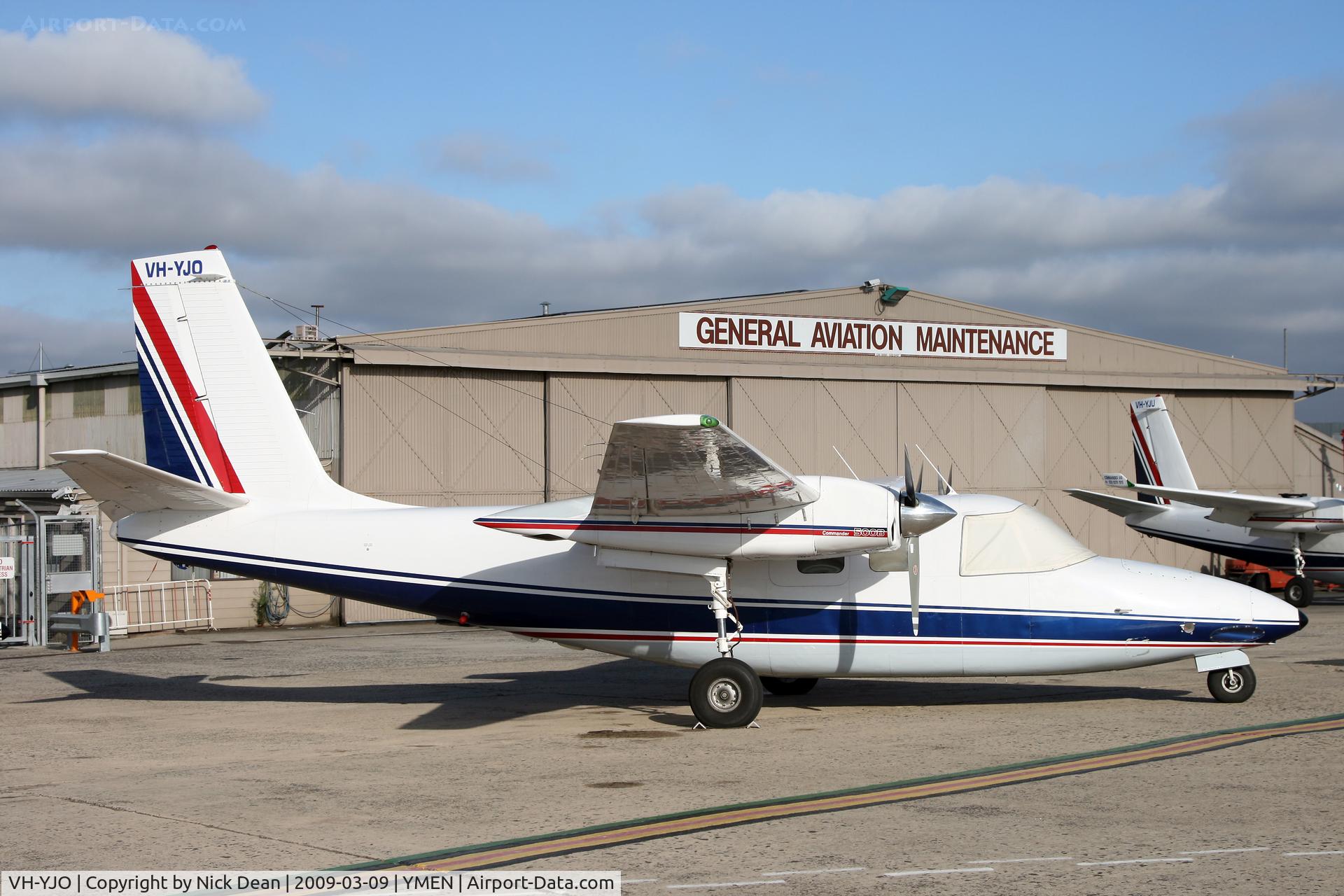 VH-YJO, 1965 Aero Commander 500B Commander C/N 1506-180, YMEN