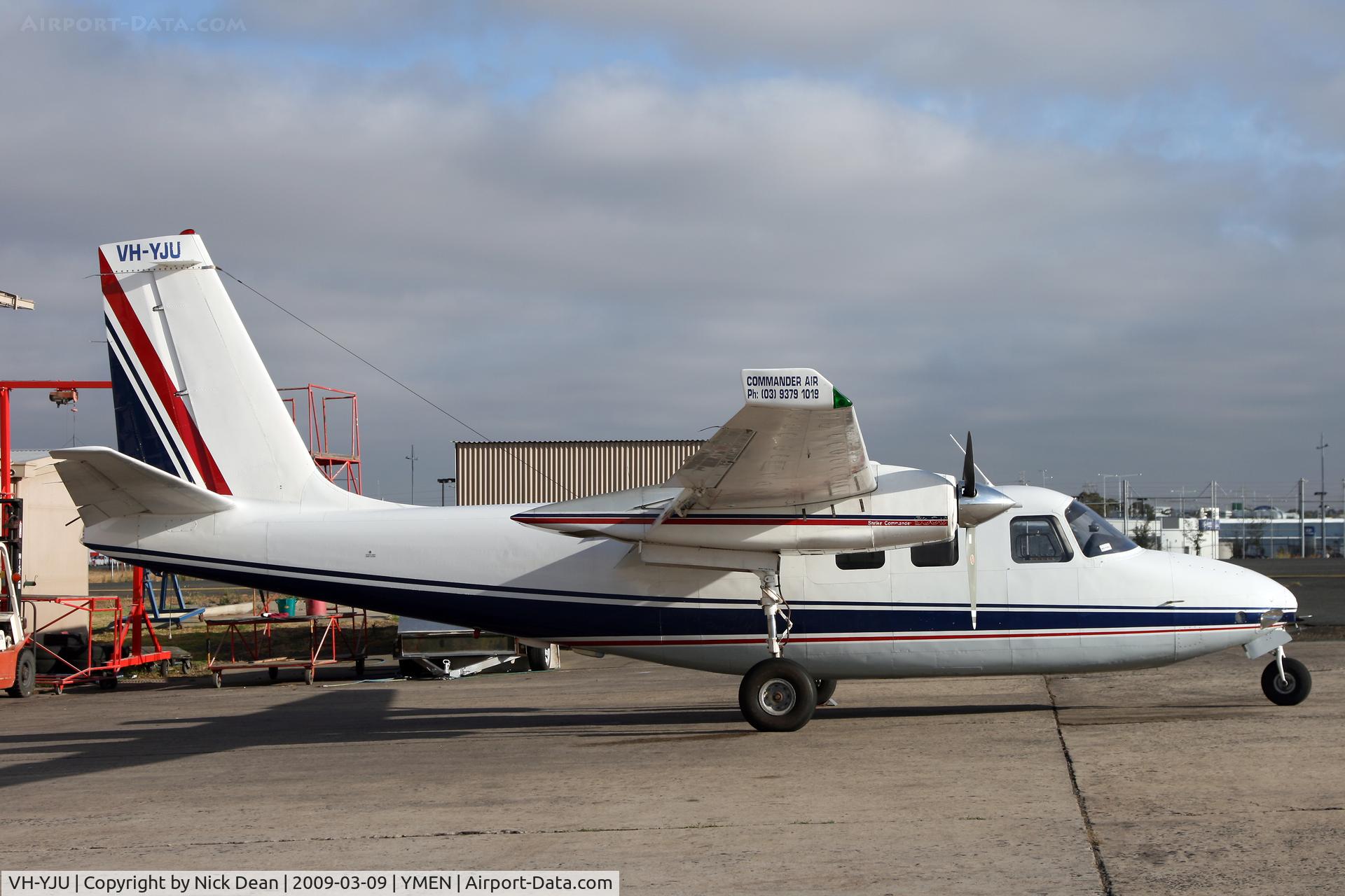VH-YJU, 1968 Aero Commander 500U Strike Commander C/N 1765-49, YMEN