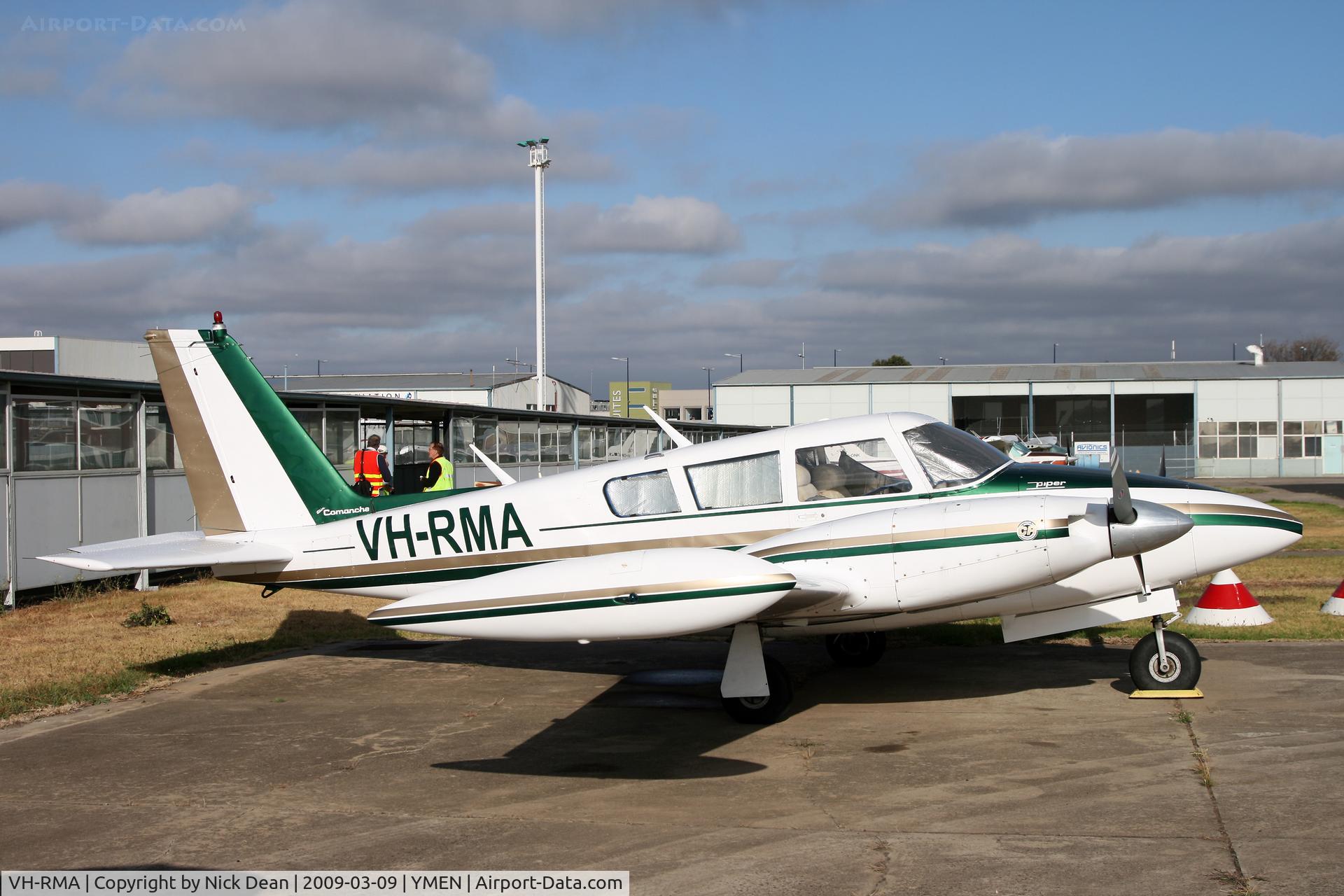 VH-RMA, 1970 Piper PA-39 Twin Comanche C/R C/N 39-78, YMEN
