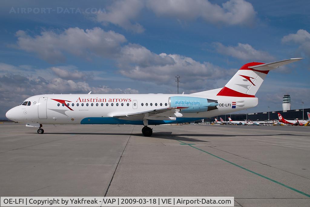 OE-LFI, 1995 Fokker 70 (F-28-0070) C/N 11529, Austrian Arrows Fokker 70