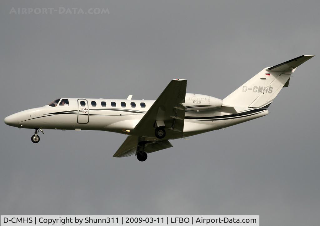 D-CMHS, 2007 Cessna 525B CitationJet CJ3 C/N 525B-0161, Landing rwy 32L