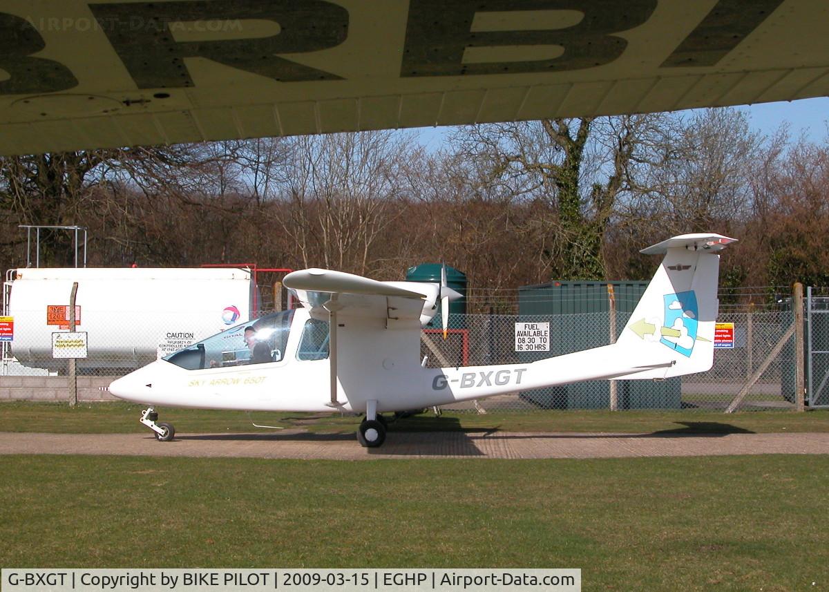 G-BXGT, 1997 Iniziative Industriali Italiane Sky Arrow 650TC C/N PFA 298-13085, AT THE FUEL PUMPS