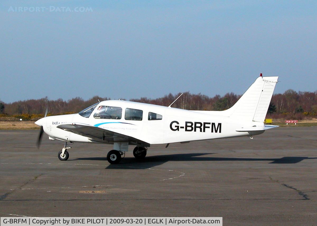 G-BRFM, 1979 Piper PA-28-161 C/N 287916279, TAXYING OUT FOR TRAINING FLIGHT TO GOODWOOD EGHR