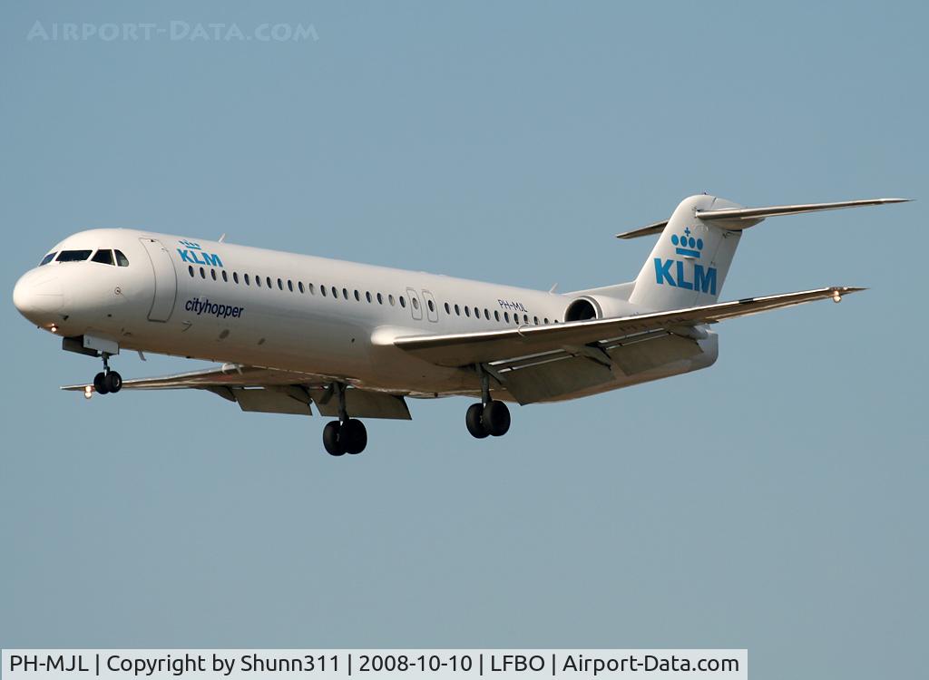 PH-MJL, 1994 Fokker 100 (F-28-0100) C/N 11527, Landing rwy 14L