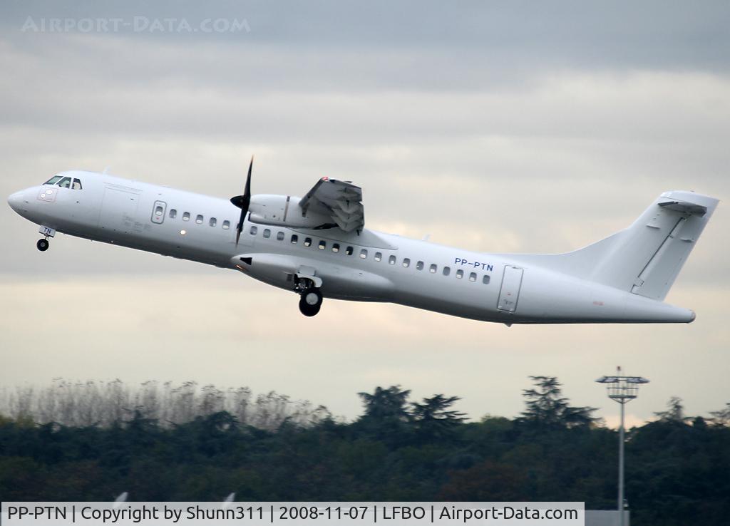 PP-PTN, 2008 ATR 72-212A C/N 832, Take off rwy 14R for delivery flight...