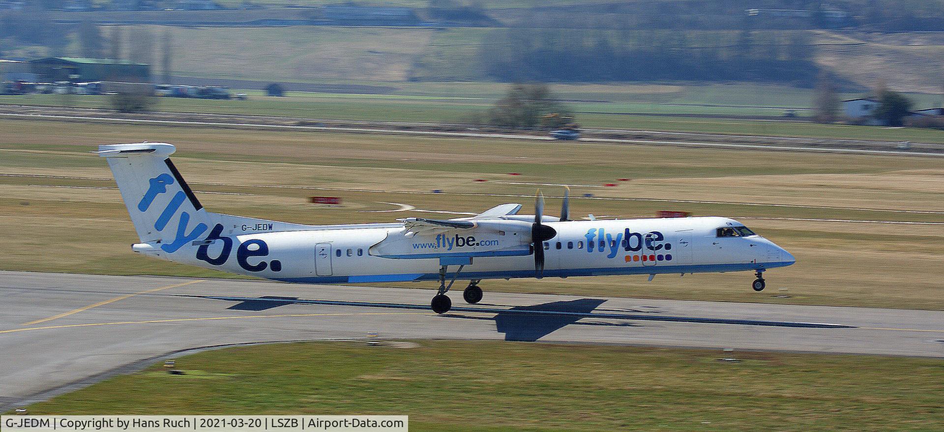 G-JEDM, 2003 De Havilland Canada DHC-8-402Q Dash 8 C/N 4077, Flughafen bern Belp
