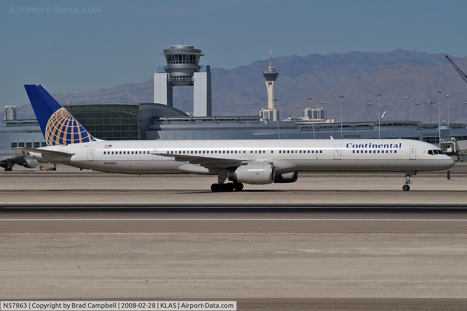 N57863, 2001 Boeing 757-33N C/N 32587, Continental Airlines / 2001 Boeing 757-33N