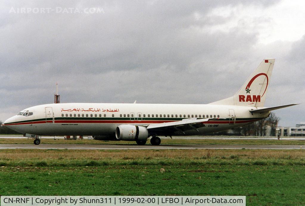 CN-RNF, 1995 Boeing 737-4B6 C/N 27678, Arriving from flight...