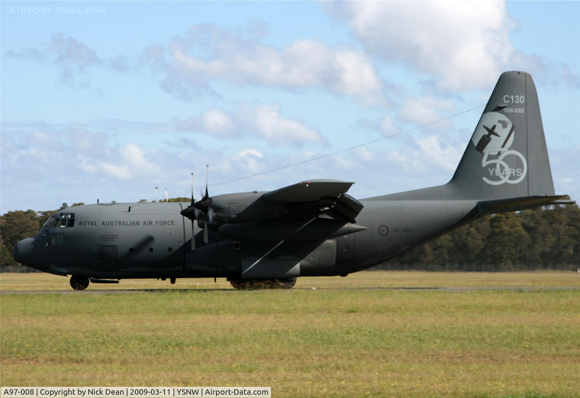 A97-008, 1978 Lockheed C-130H Hercules C/N 382-4788, YSNW (C130 50th anniversary titles)