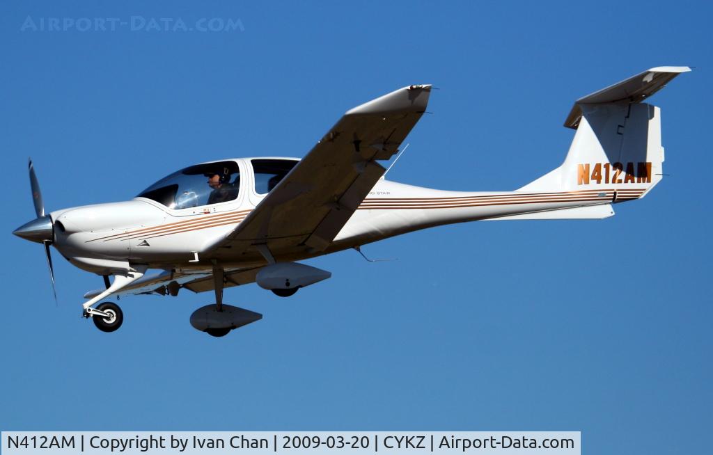 N412AM, 2005 Diamond DA-40 Diamond Star C/N 40.534, Landing at Toronto Buttonville Airport