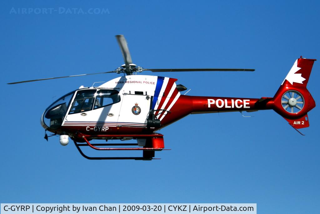 C-GYRP, 2000 Eurocopter EC-120B Colibri C/N 1086, Landing at Toronto Buttonville Airport