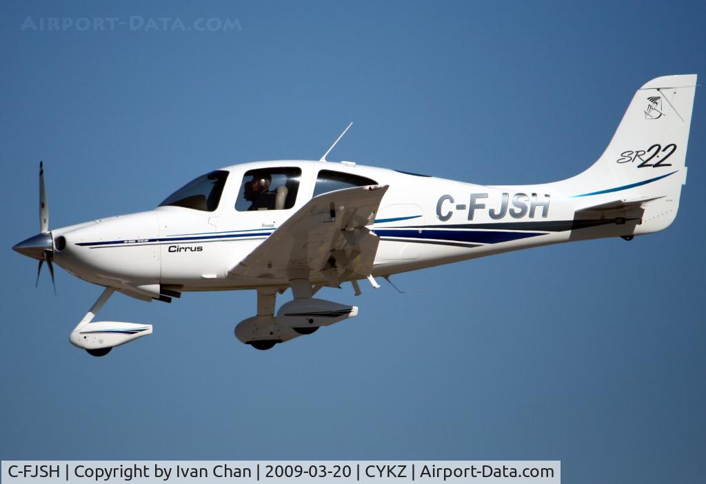 C-FJSH, 2002 Cirrus SR22 C/N 0324, Landing at Toronto Buttonville Airport