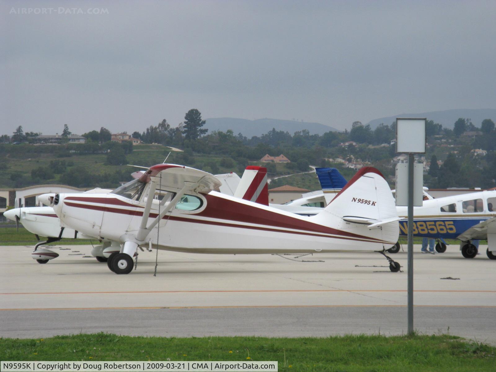 N9595K, 1947 Stinson 108 Voyager C/N 108-2595, 1947 Stinson 108, Franklin 6A4165 165 Hp, Experimental class