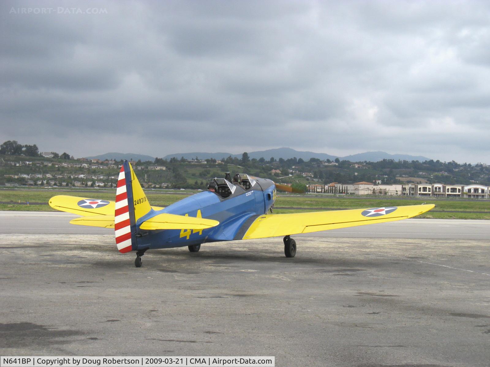 N641BP, Fairchild M-62A C/N 274HO, Fairchild M-62A CORNELL as PT-19A, Fairchild Ranger 6-440C-5 200 Hp, warmup before taxi