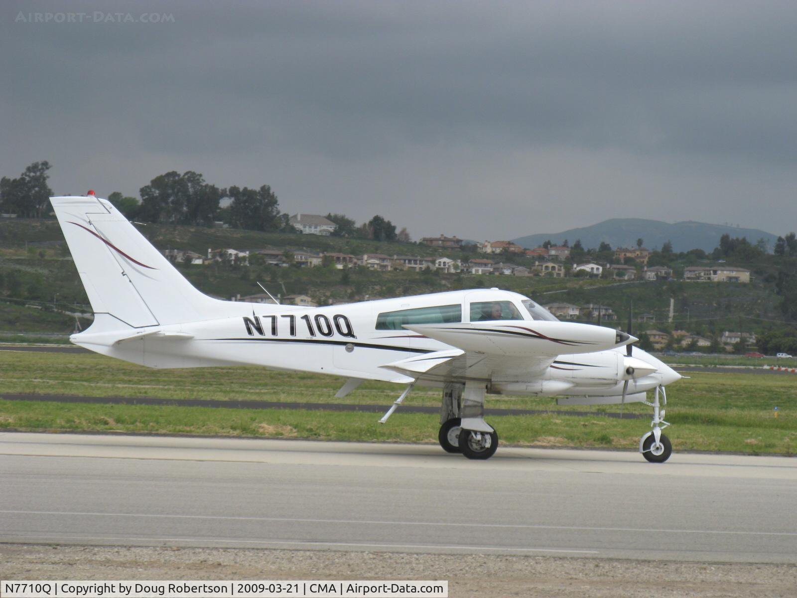 N7710Q, 1970 Cessna 310Q C/N 310Q0210, 1970 Cessna 310Q, two Continental IO-470 260 Hp each, taxi