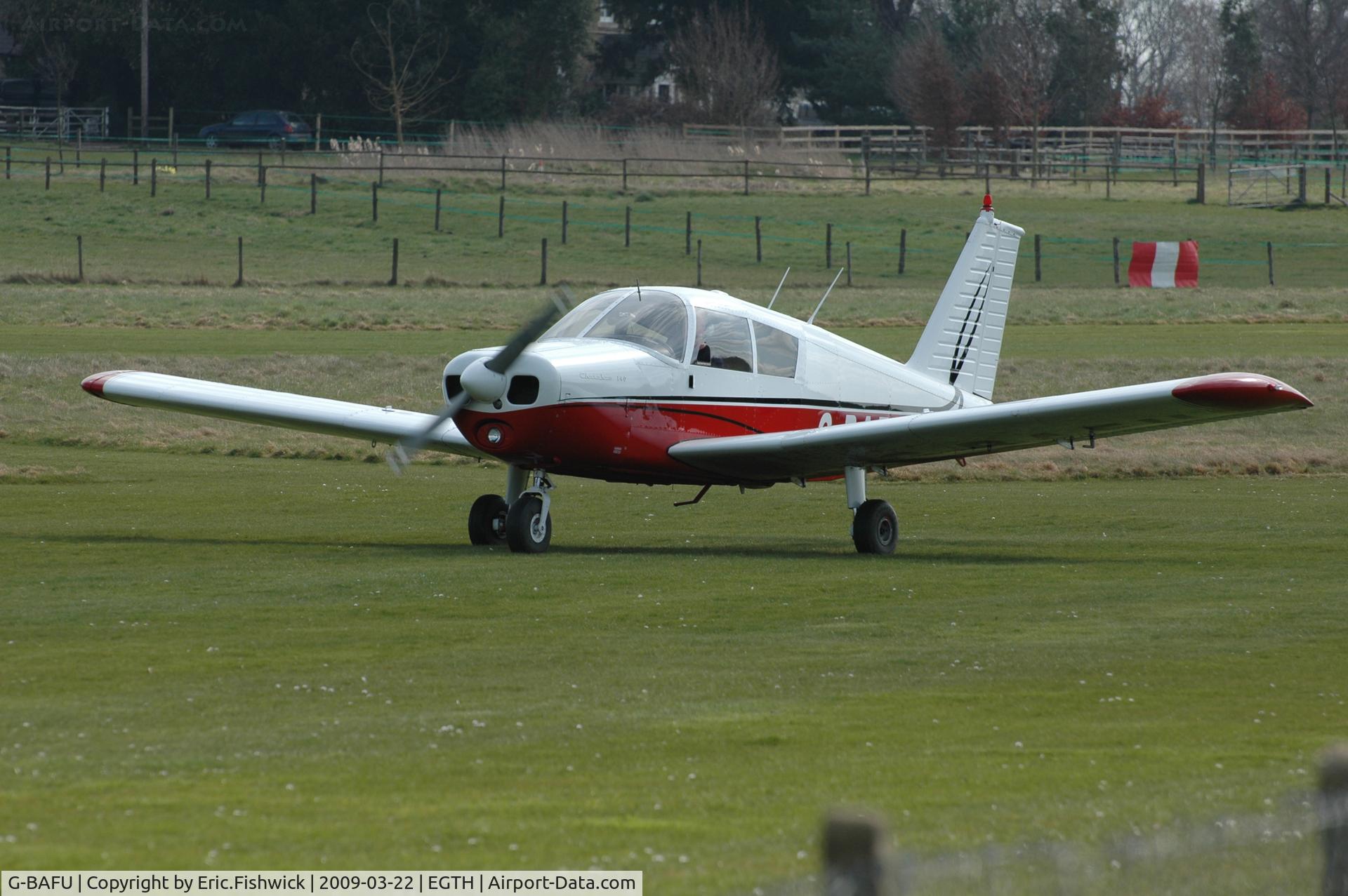 G-BAFU, 1965 Piper PA-28-140 Cherokee C/N 28-20759, 3. G-BAFU arriving at Shuttleworth (Old Warden) Aerodrome.