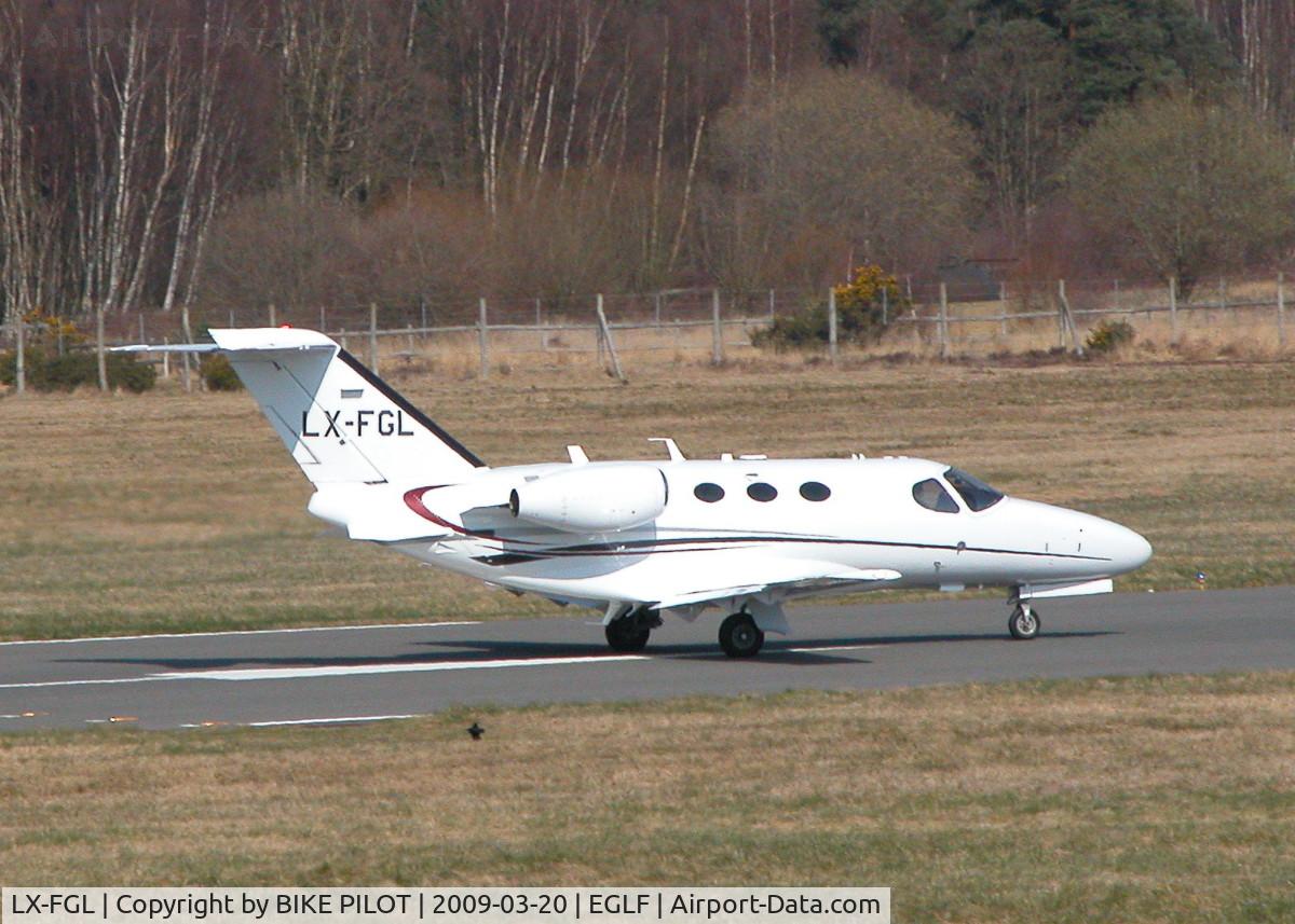 LX-FGL, 2008 Cessna 510 Citation Mustang Citation Mustang C/N 510-0132, COMMENCING TAKE OFF RUN RWY 06