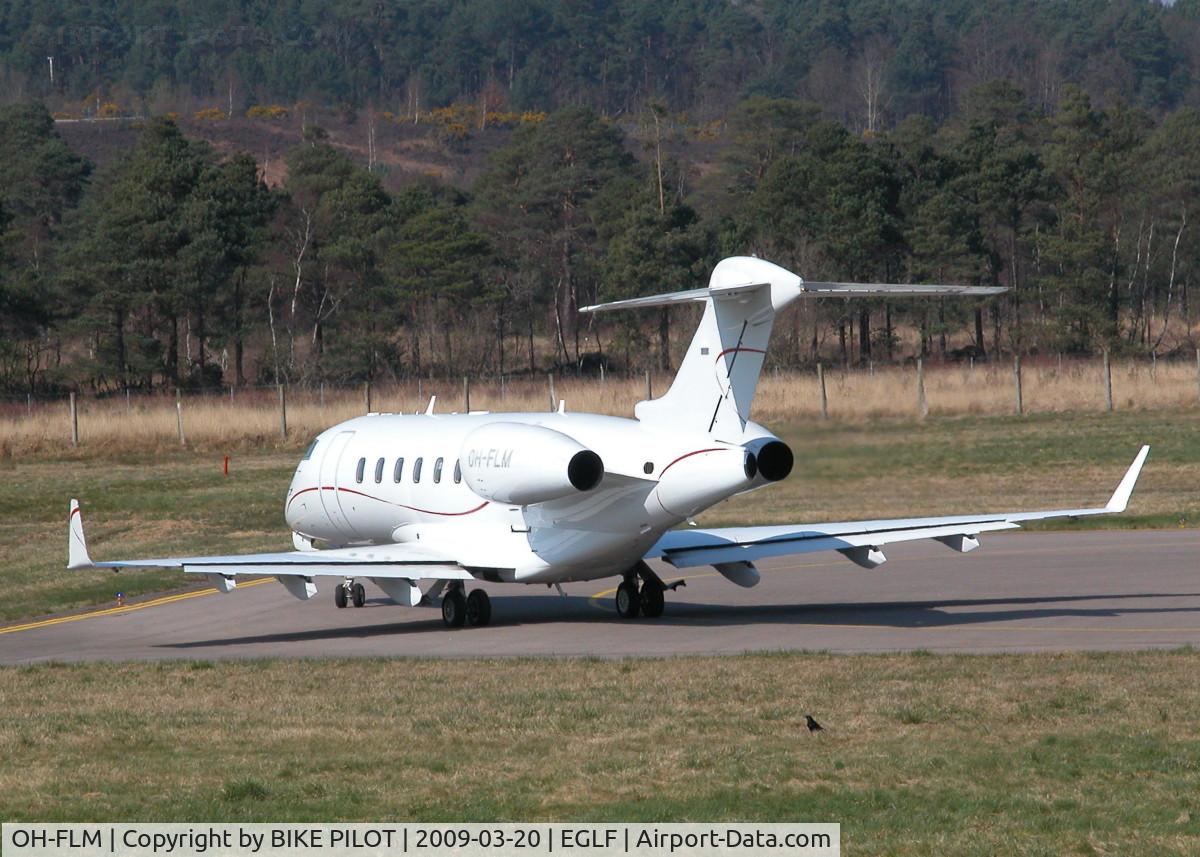 OH-FLM, 2007 Bombardier Challenger 300 (BD-100-1A10) C/N 20155, MAKING THE TURN AT THE END OF RWY 06