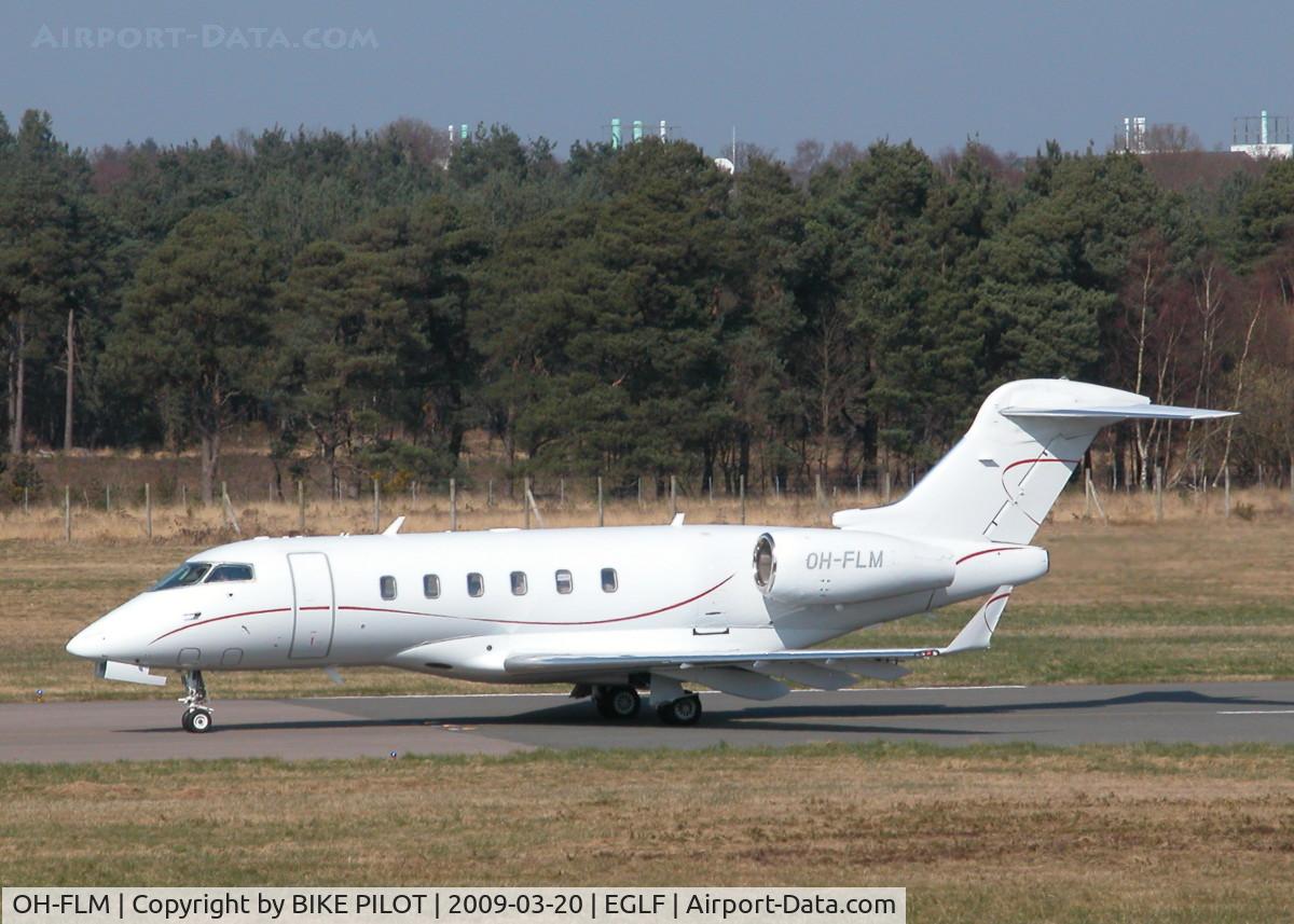 OH-FLM, 2007 Bombardier Challenger 300 (BD-100-1A10) C/N 20155, BACK TRACKING ALONG 06 FOR DEPARTURE AFTER ABOUT AN HOUR ON THE GROUND
